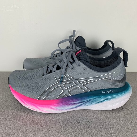 Asics Gel Nimbus 25 Sheet Rock White Pink Women's size 10 Running Shoes NWT - Picture 3 of 11